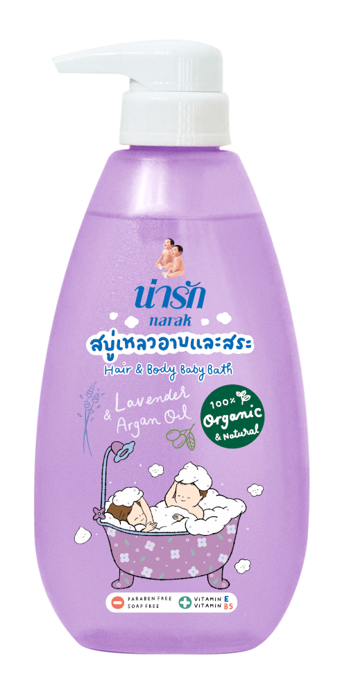 สบู่เหลวอาบและสระออร์แกนิก NARAK ลาเวนเดอร์&อาร์แกนออยล์ 380 มล._0